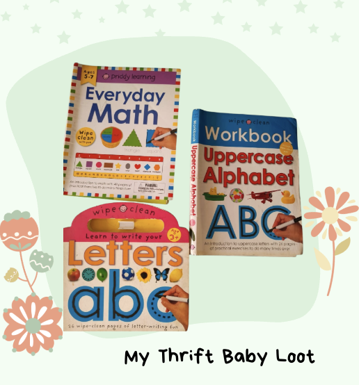 Preloved wipe and clean writing books set